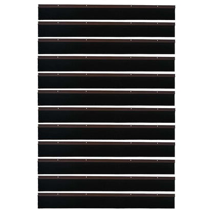 Spazzole per porte a vite 12 pcs Marrone 100 cm