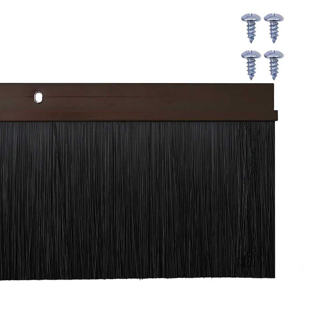 Spazzole per porte a vite 12 pcs Marrone 100 cm