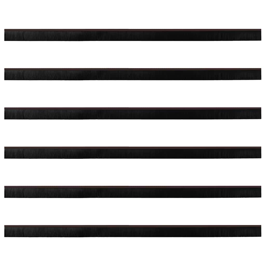 Spazzole per porte a vite 6 pcs Marrone 100 cm | homemem39