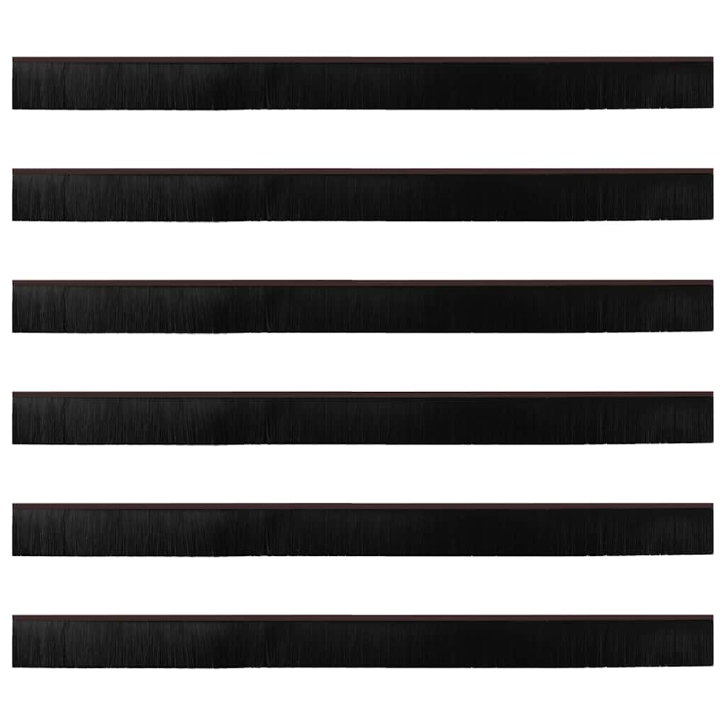 Spazzole per porte a vite 6 pcs Marrone 100 cm