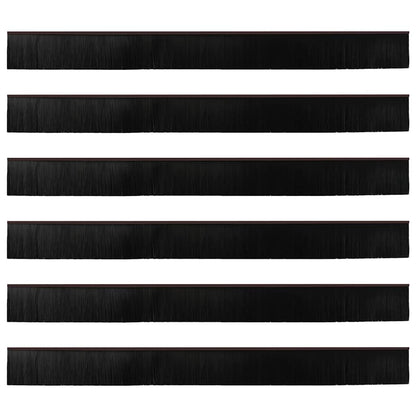 Spazzole per porte a vite 6 pcs Marrone 100 cm | homemem39