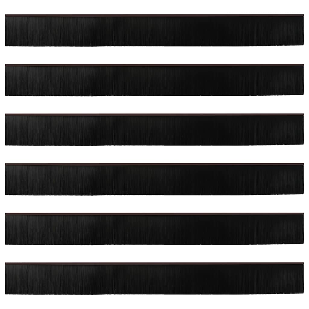 Spazzole per porte a vite 6 pcs Marrone 100 cm | homemem39