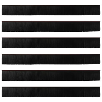 Spazzole per porte a vite 6 pcs Marrone 100 cm | homemem39