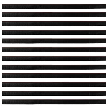 Spazzole per porte a vite 12 pcs Marrone 100 cm | homemem39