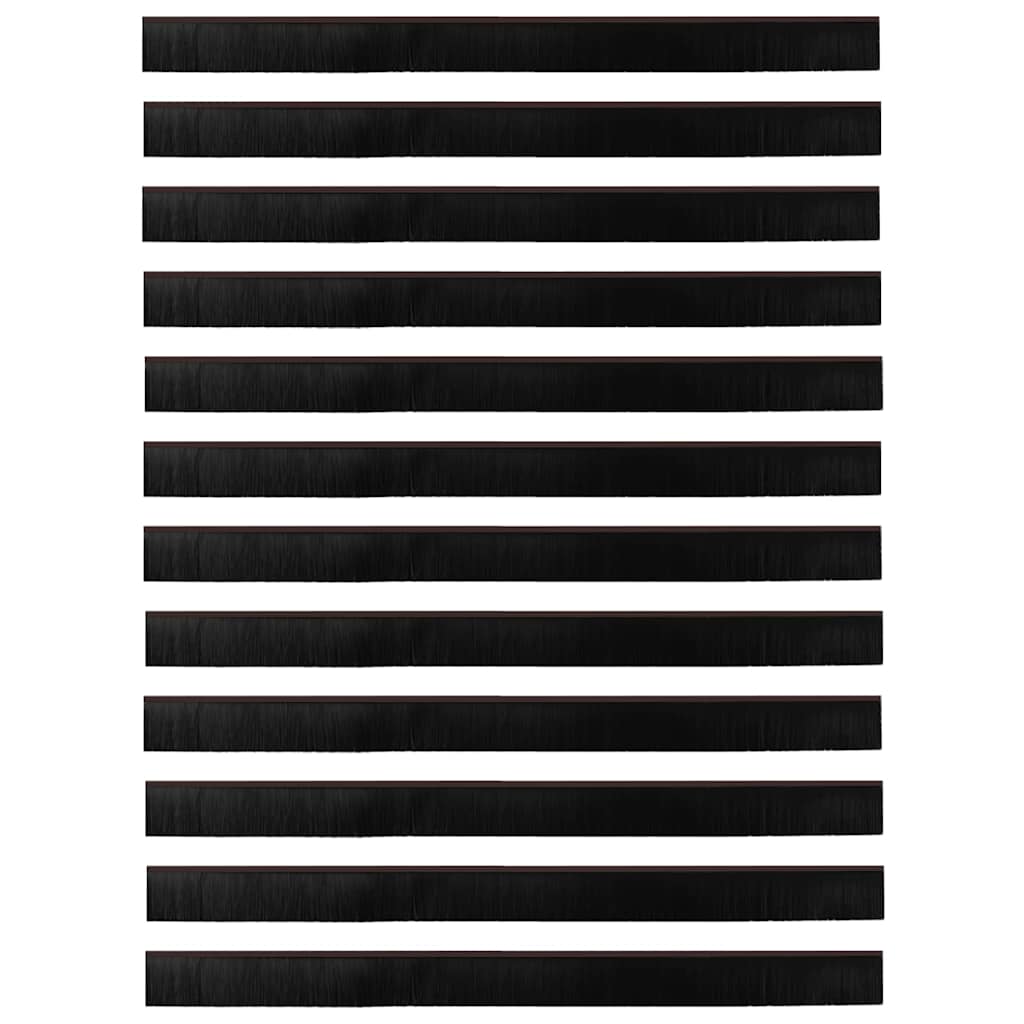Spazzole per porte a vite 12 pcs Marrone 100 cm