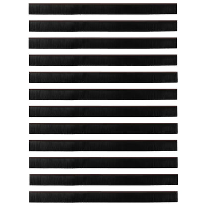 Spazzole per porte a vite 12 pcs Marrone 100 cm