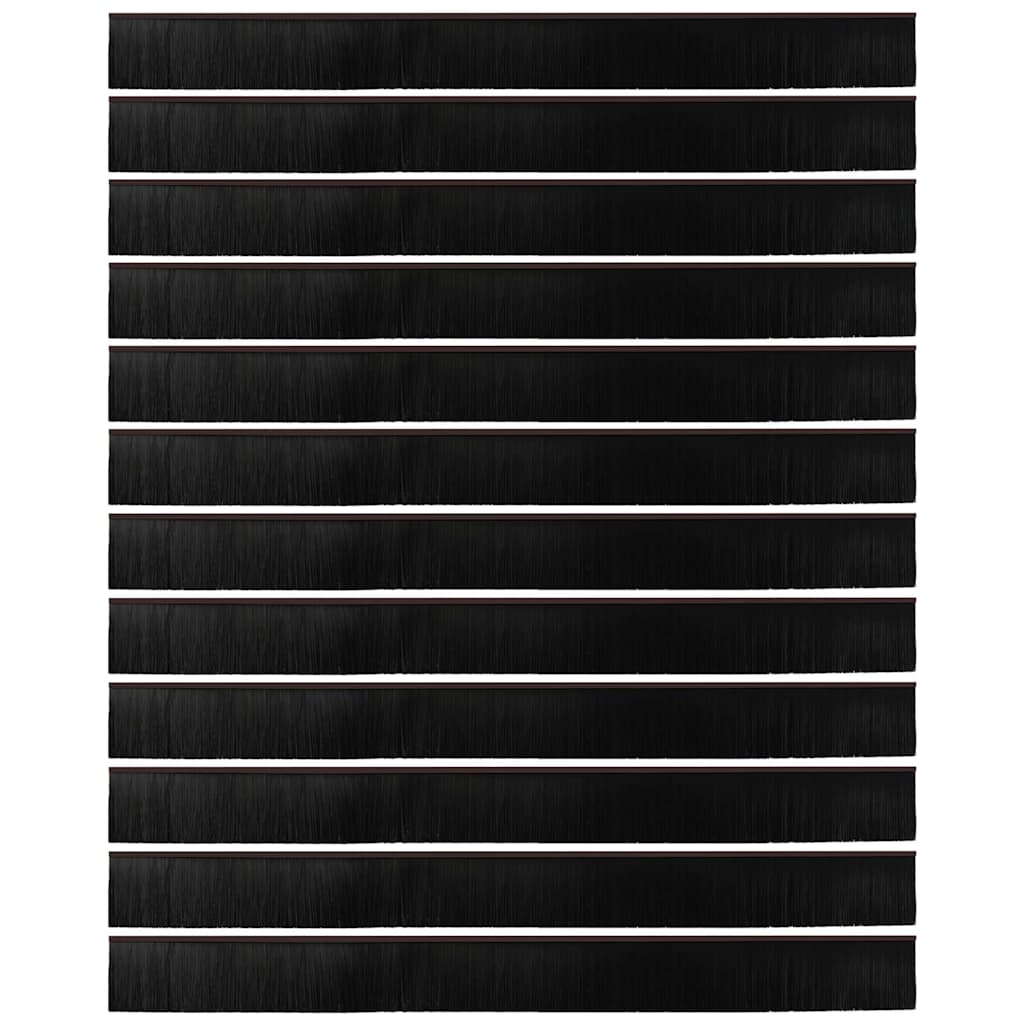 Spazzole per porte a vite 12 pcs Marrone 100 cm | homemem39