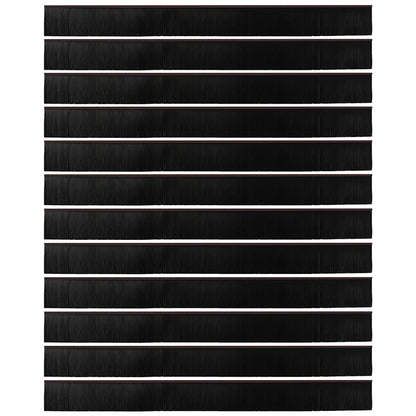 Spazzole per porte a vite 12 pcs Marrone 100 cm | homemem39