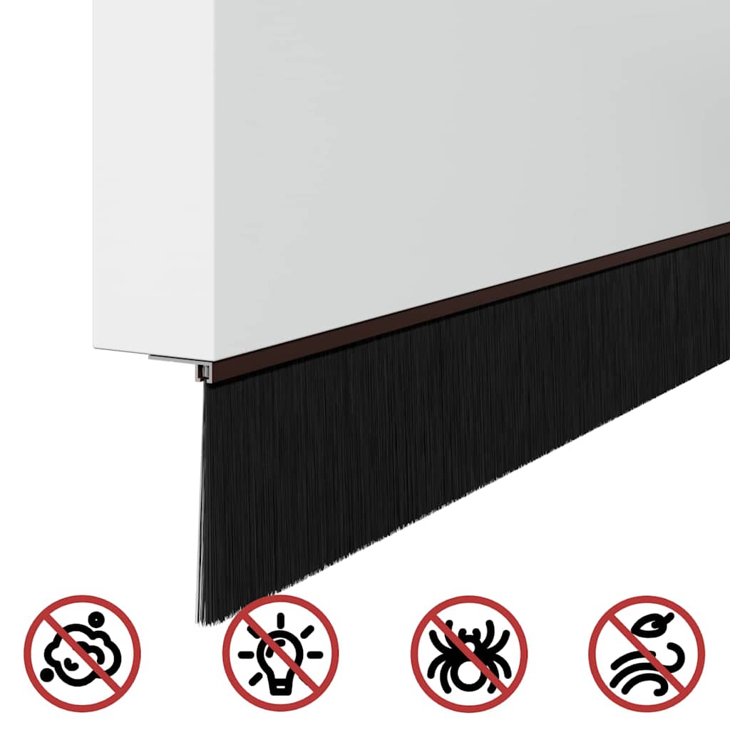 Spazzole per porte a vite 12 pcs Marrone 100 cm | homemem39
