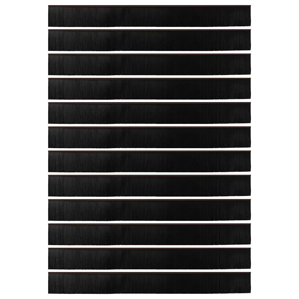 Spazzole per porte a vite 12 pcs Marrone 100 cm