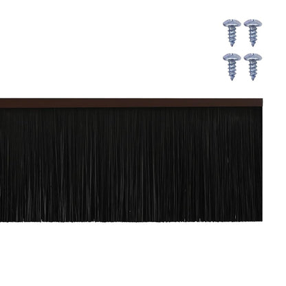 Spazzole per porte a vite 12 pcs Marrone 100 cm | homemem39