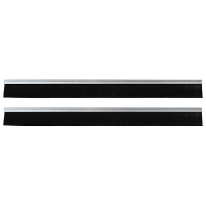 Spazzole per porte autoadesive 2 pcs Argento 100 cm | homemem39