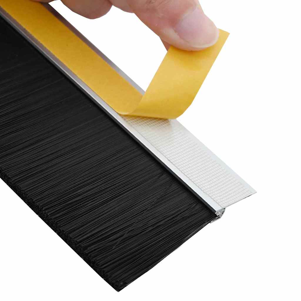 Spazzole per porte autoadesive 2 pcs Argento 100 cm