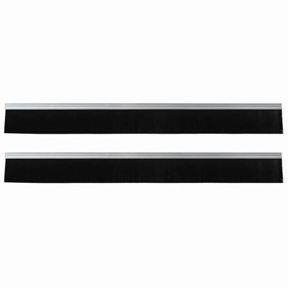 Spazzole per porte autoadesive 2 pcs Argento 100 cm