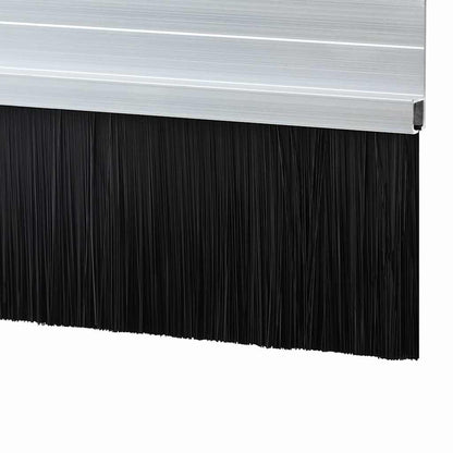 Spazzole per porte autoadesive 6 pcs Argento 100 cm | homemem39