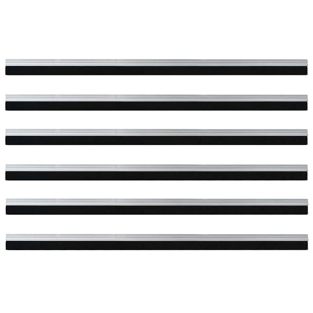 Spazzole per porte autoadesive 6 pcs Argento 100 cm | homemem39