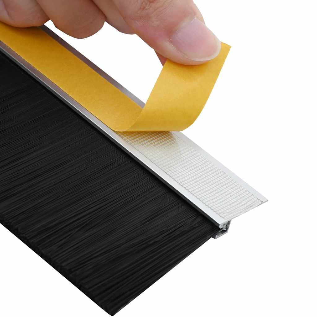 Spazzole per porte autoadesive 6 pcs Argento 100 cm | homemem39