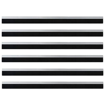 Spazzole per porte autoadesive 6 pcs Argento 100 cm | homemem39