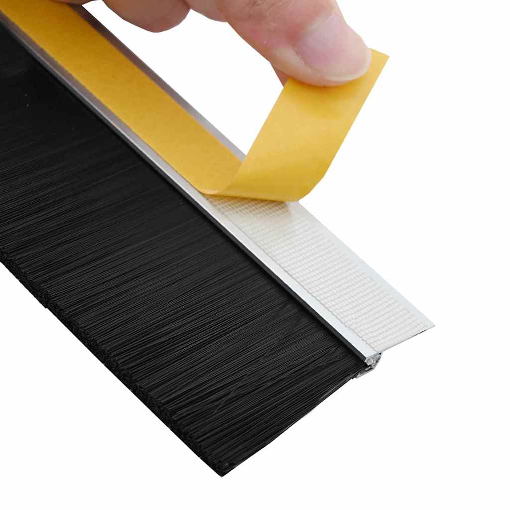 Spazzole per porte autoadesive 6 pcs Argento 100 cm | homemem39