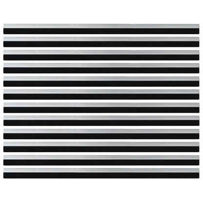 Spazzole per porte autoadesive 12 pcs Argento 100 cm | homemem39