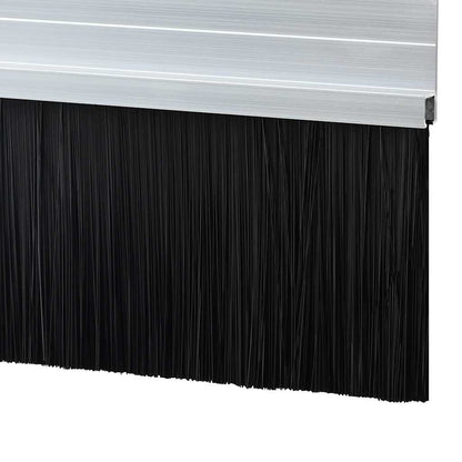 Spazzole per porte autoadesive 12 pcs Argento 100 cm | homemem39