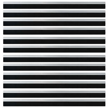 Spazzole per porte autoadesive 12 pcs Argento 100 cm | homemem39