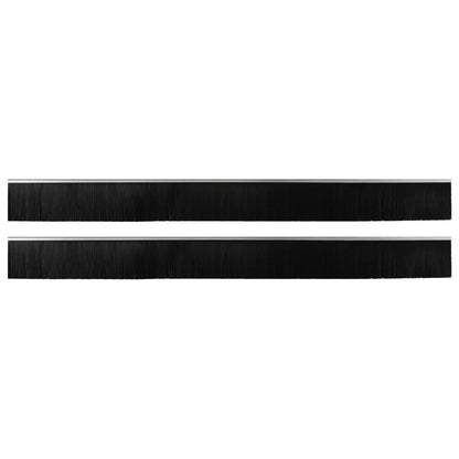 Spazzole per porte autoadesive 2 pcs Argento 100 cm | homemem39