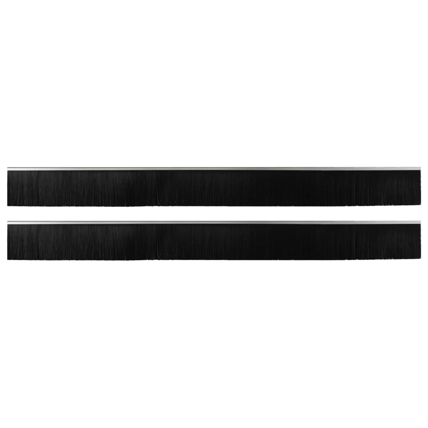 Spazzole per porte autoadesive 2 pcs Argento 100 cm