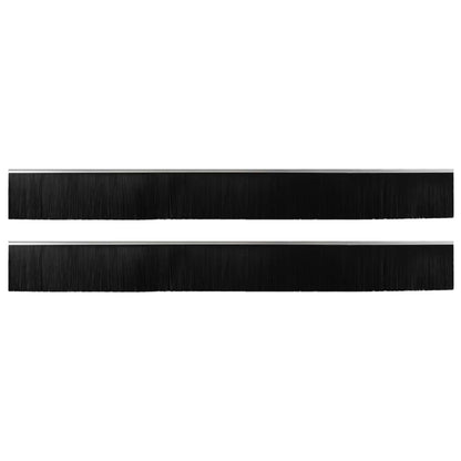 Spazzole per porte autoadesive 2 pcs Argento 100 cm | homemem39