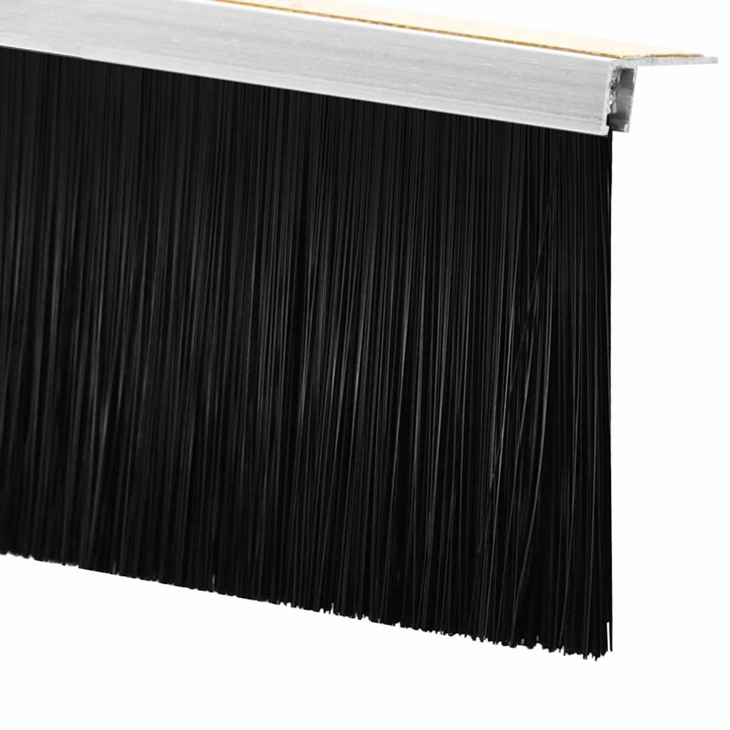 Spazzole per porte autoadesive 6 pcs Argento 100 cm | homemem39