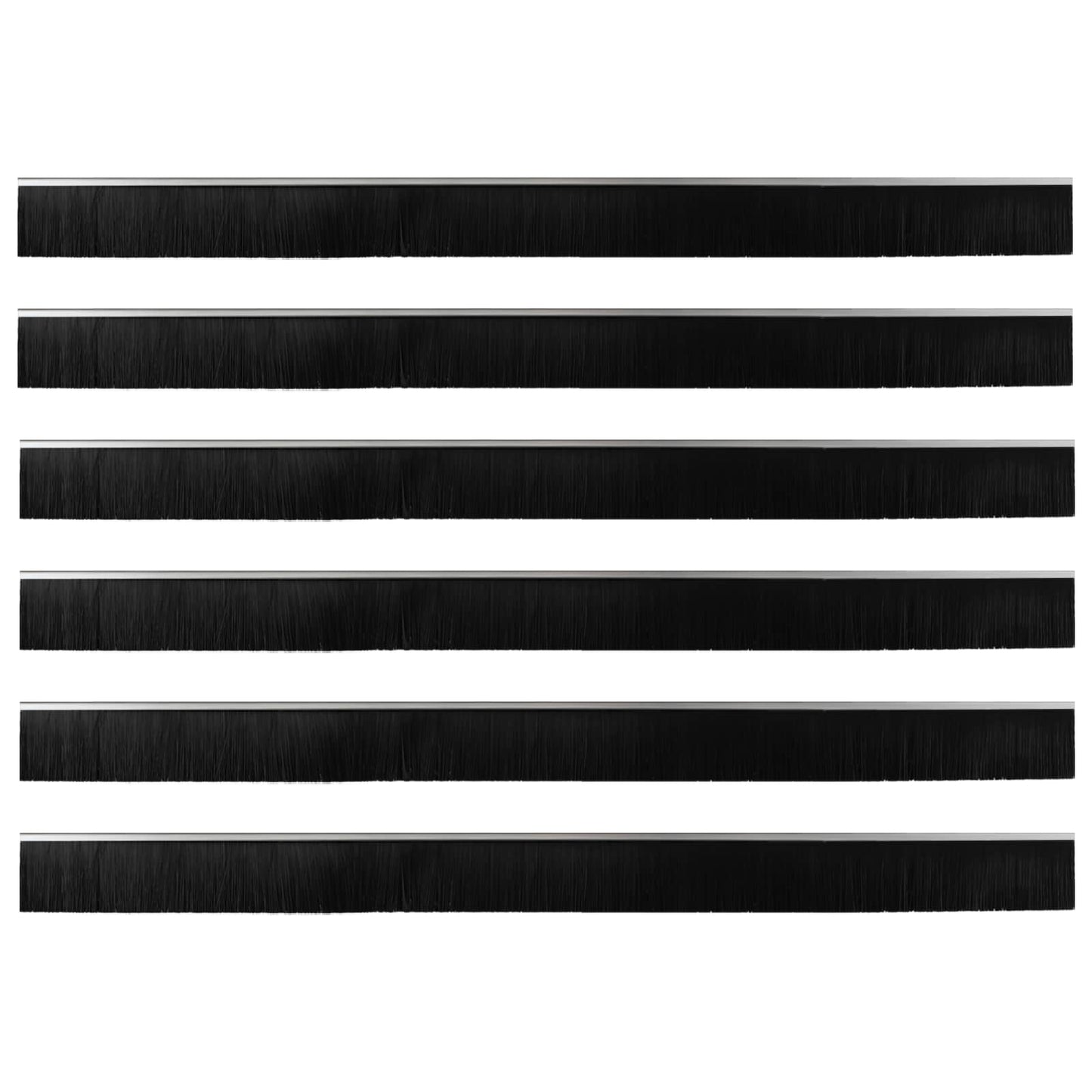 Spazzole per porte autoadesive 6 pcs Argento 100 cm | homemem39