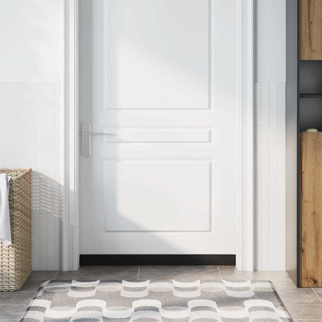 Spazzole per porte autoadesive 6 pcs Argento 100 cm