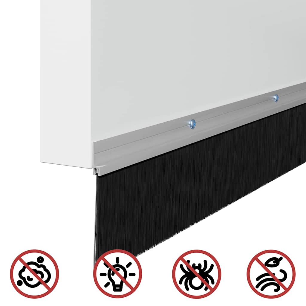 Spazzole per porte a vite 2 pcs Argento 100 cm | homemem39