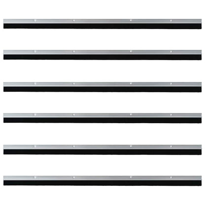 Spazzole per porte a vite 6 pcs Argento 100 cm