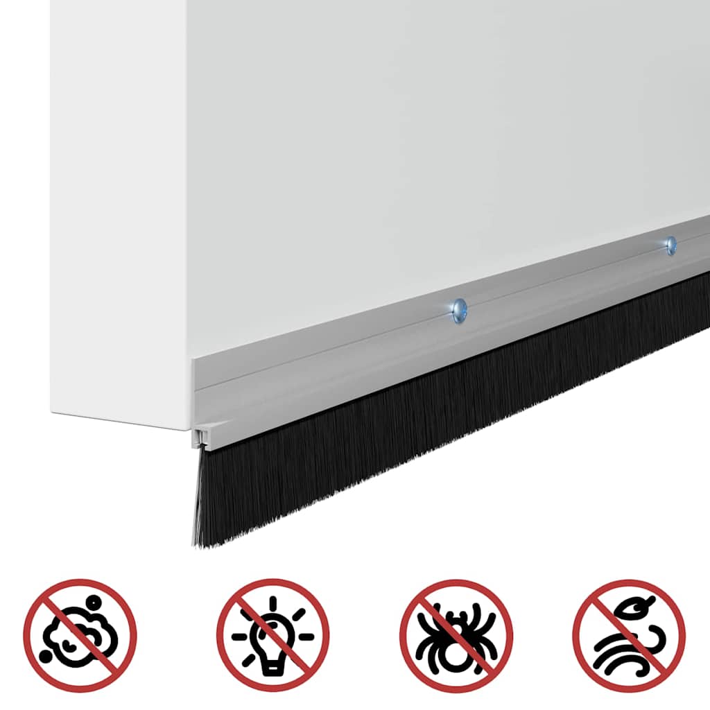 Spazzole per porte a vite 6 pcs Argento 100 cm | homemem39