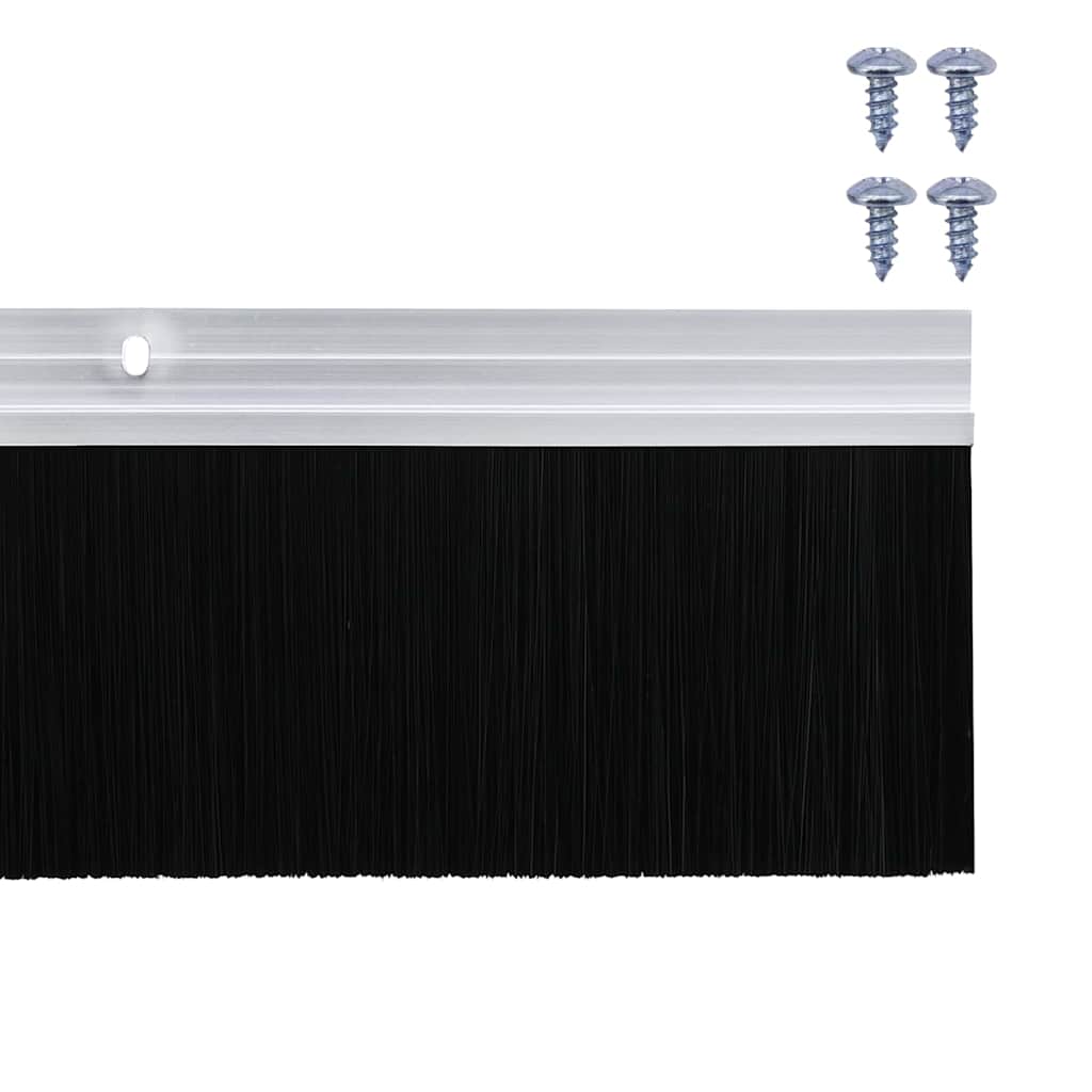 Spazzole per porte a vite 6 pcs Argento 100 cm