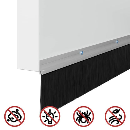 Spazzole per porte a vite 6 pcs Argento 100 cm | homemem39