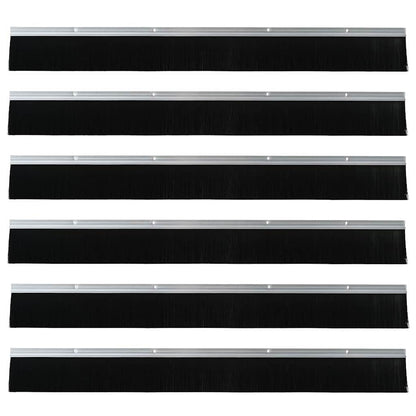 Spazzole per porte a vite 6 pcs Argento 100 cm | homemem39