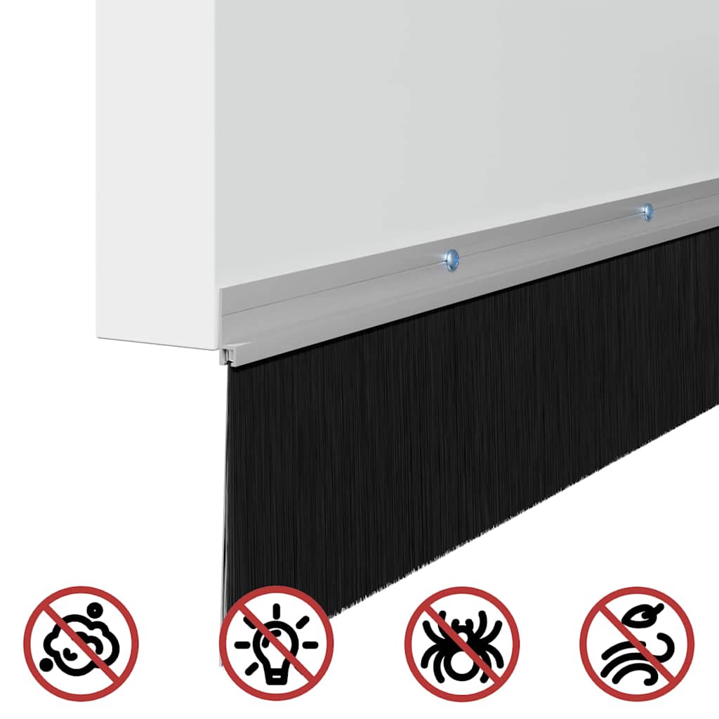Spazzole per porte a vite 6 pcs Argento 100 cm | homemem39