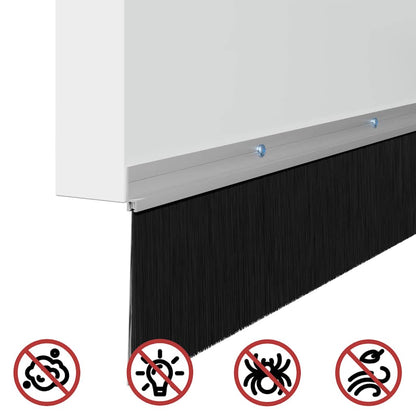 Spazzole per porte a vite 6 pcs Argento 100 cm | homemem39