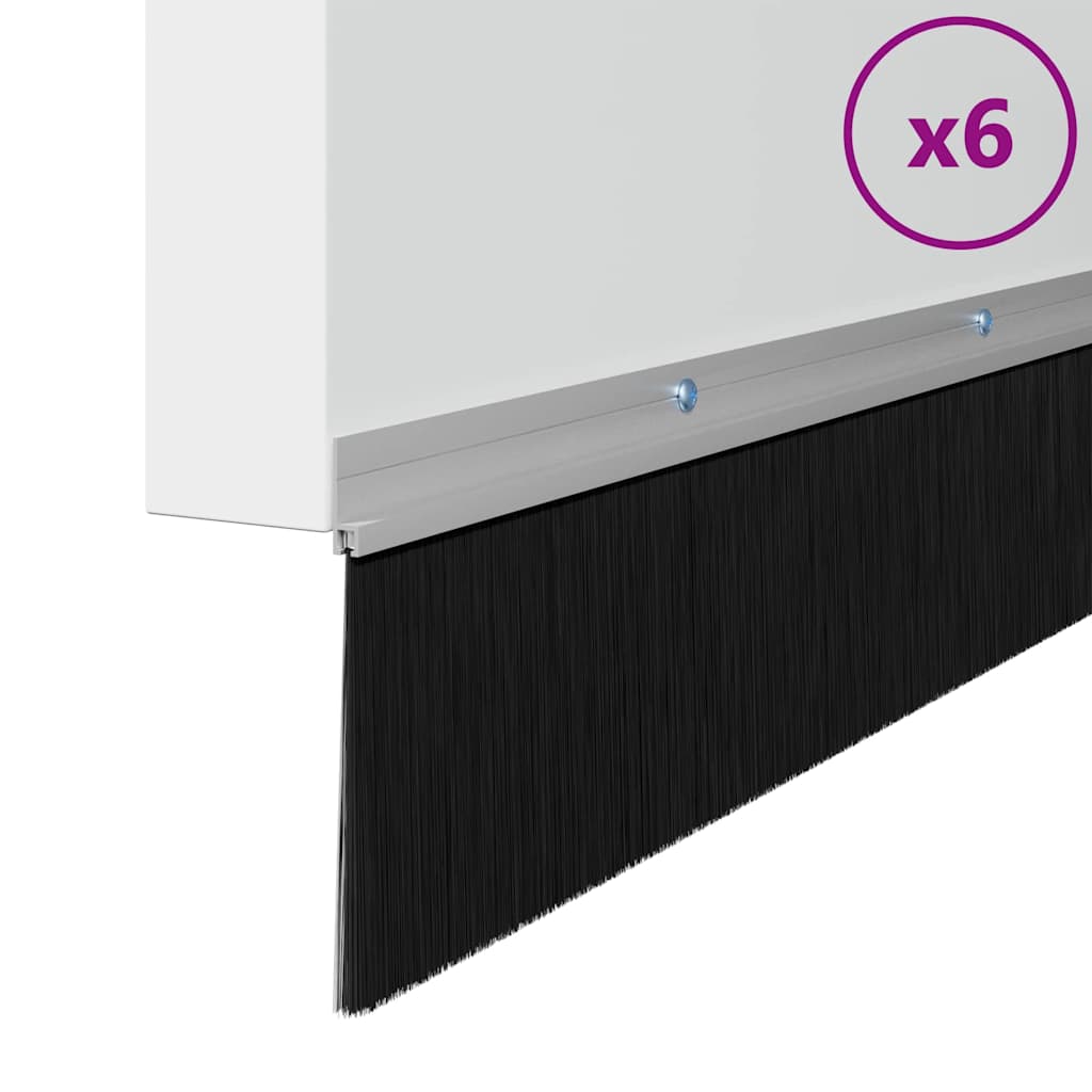 Spazzole per porte a vite 6 pcs Argento 100 cm | homemem39