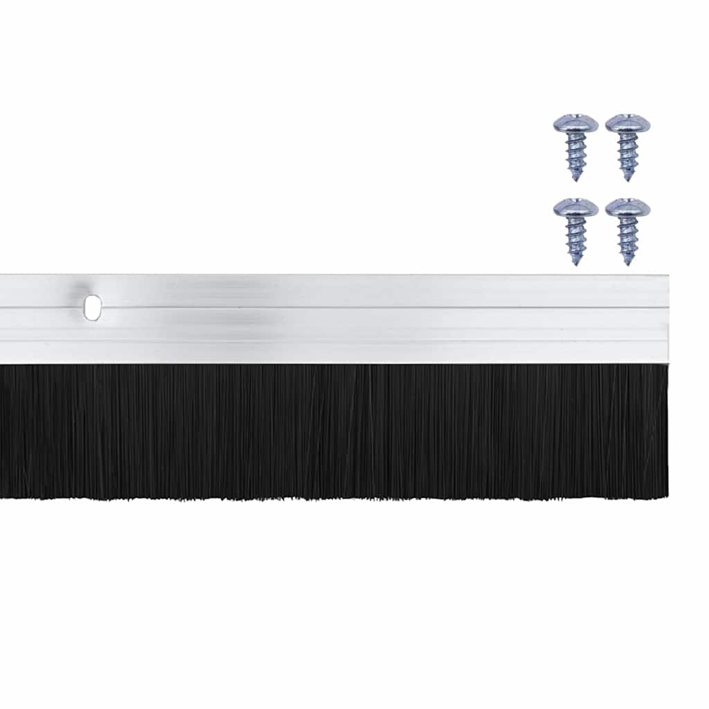 Spazzole per porte a vite 12 pcs Argento 100 cm | homemem39