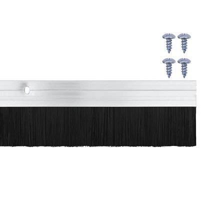 Spazzole per porte a vite 12 pcs Argento 100 cm | homemem39