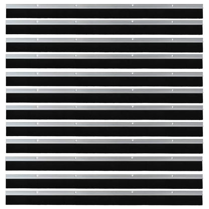 Spazzole per porte a vite 12 pcs Argento 100 cm | homemem39