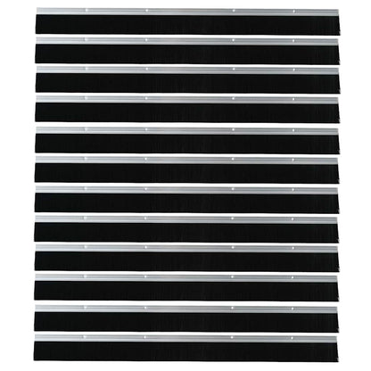 Spazzole per porte a vite 12 pcs Argento 100 cm | homemem39