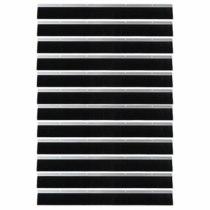 Spazzole per porte a vite 12 pcs Argento 100 cm | homemem39