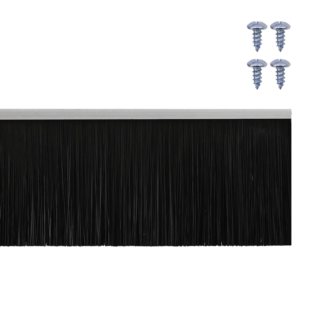 Spazzole per porte a vite 2 pcs Argento 100 cm