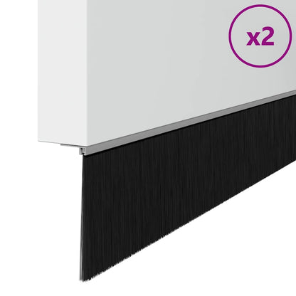 Spazzole per porte a vite 2 pcs Argento 100 cm | homemem39