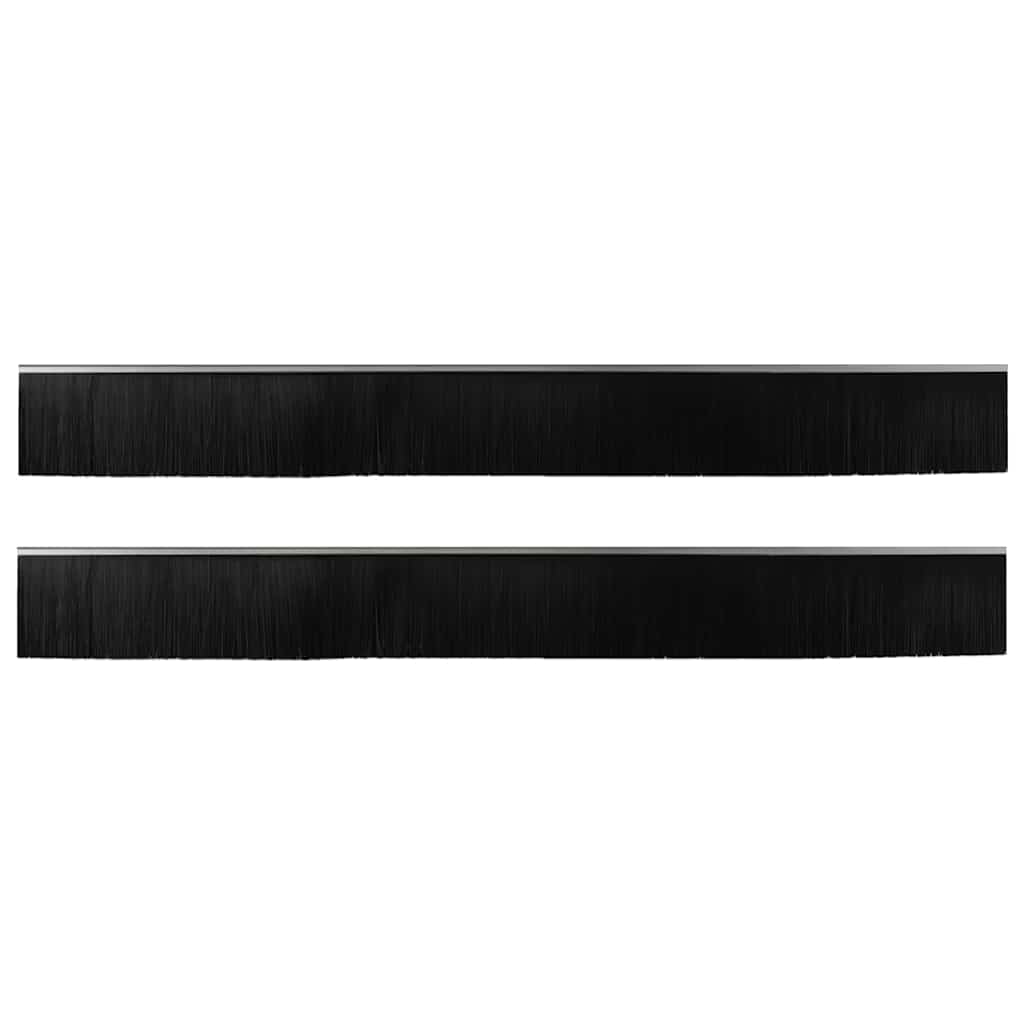 Spazzole per porte a vite 2 pcs Argento 100 cm