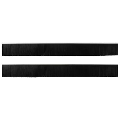 Spazzole per porte a vite 2 pcs Argento 100 cm